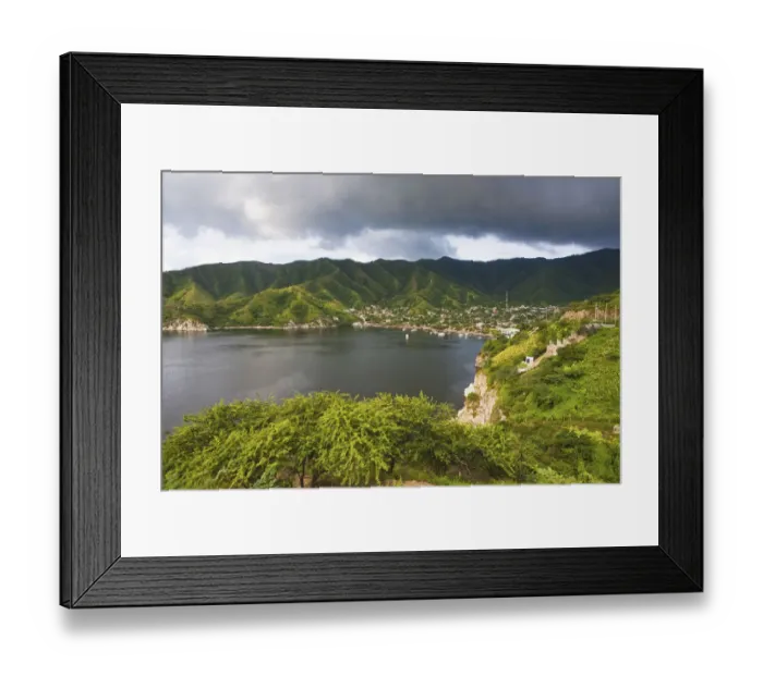 Framed Print : Taganga, Colombia. Taganga is a small fishing port on the Carribean coast of Colombia Framed Print : Taganga, Colombia. Taganga is a small fishing port on the Carribean coast of Colombia