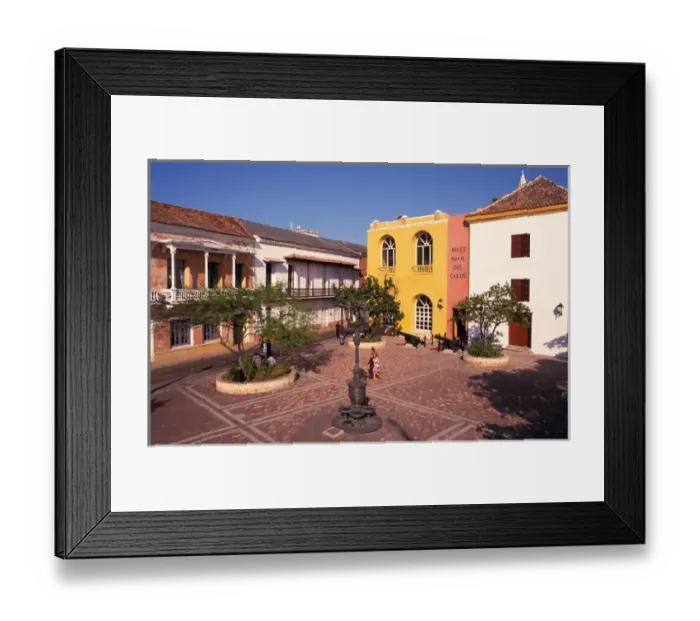 Framed Print : Colombia, Cartagena de Indias, Plaza Santa Teresa