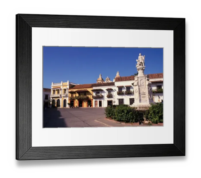 Framed Print : Colombia, Cartagena de Indias, Plaza de la Aduana Framed Print : Colombia, Cartagena de Indias, Plaza de la Aduana