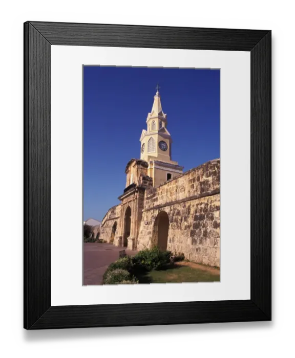 Framed Print : Colombia, Cartagena de Indias, Puerta del Reloj Framed Print : Colombia, Cartagena de Indias, Puerta del Reloj