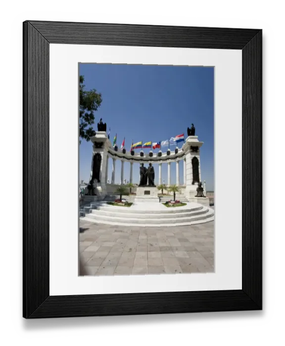Framed Print : South America, Ecuador, Guayaquil. La Rotonda monument depicts a meeting between Simon Bolivar Framed Print : South America, Ecuador, Guayaquil. La Rotonda monument depicts a meeting between Simon Bolivar