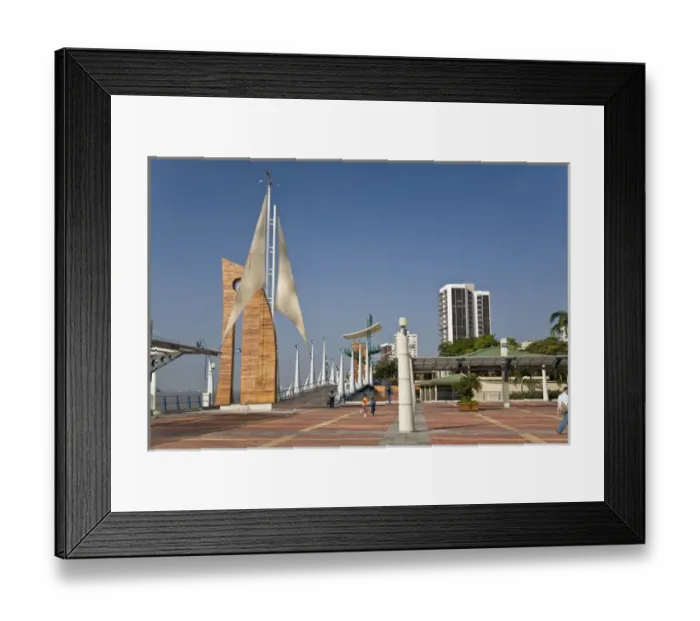 Framed Print : South America, Ecuador, Guayaquil. The Malecon has many different features such as Framed Print : South America, Ecuador, Guayaquil. The Malecon has many different features such as
