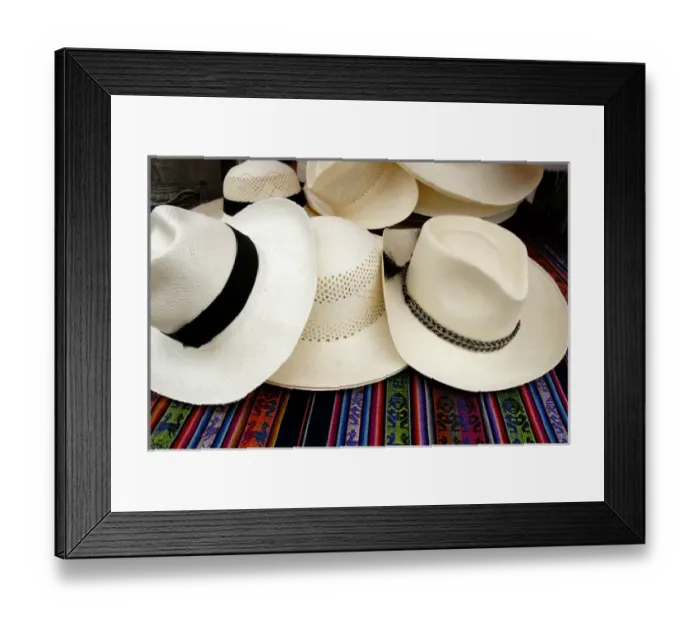 Framed Print : South America, Ecuador, Manta. Small town of El Aromo where the raw material, straw Framed Print : South America, Ecuador, Manta. Small town of El Aromo where the raw material, straw