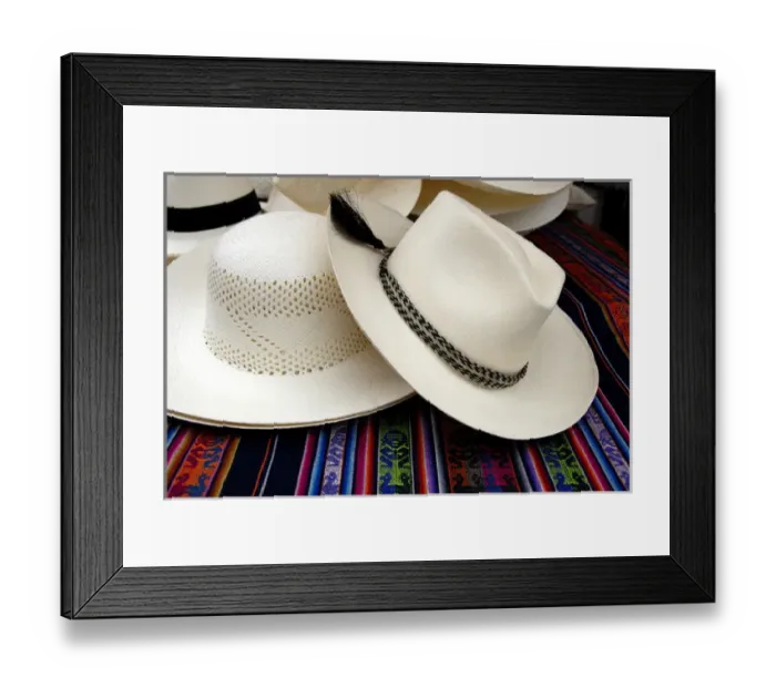 Framed Print : South America, Ecuador, Manta. Small town of El Aromo where the raw material, straw
