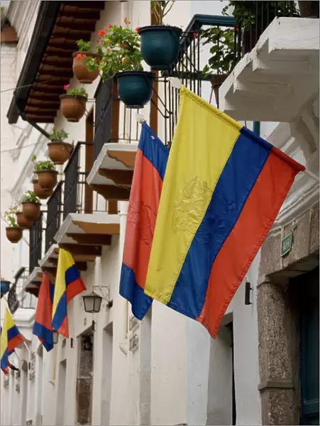 South America, Ecuador, Quito. Historic La Ronda street