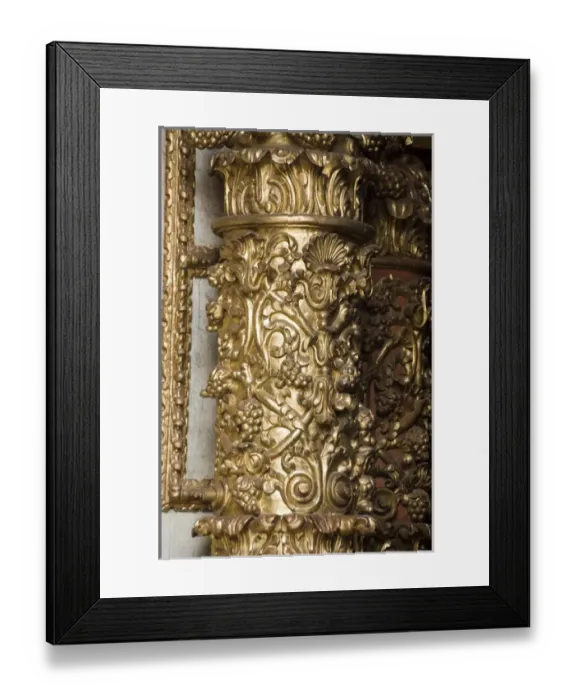 Framed Print : South America, Ecuador, Quito. Historic Old Town Quito. Compania church (aka Iglesia