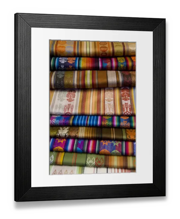 Framed Print : South America, Ecuador. Famous Otavalo Market which dates back to pre-Inca times