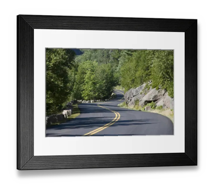 Framed Print : Windy road in Acadia National Park, Maine Framed Print : Windy road in Acadia National Park, Maine