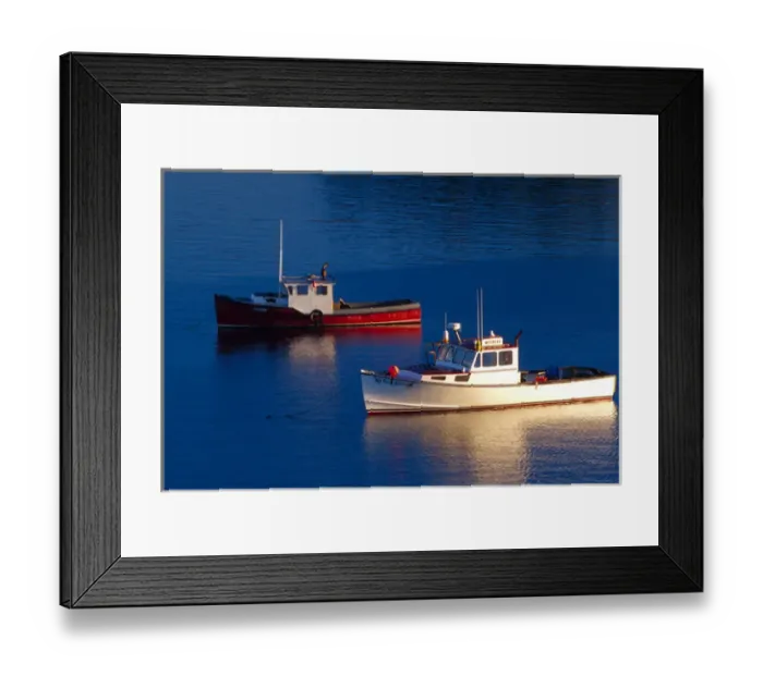 Framed Print : NA, USA, Maine. Lobster boats out at sunset in Lubec Framed Print : NA, USA, Maine. Lobster boats out at sunset in Lubec