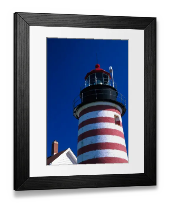 Framed Print : NA, USA, Maine. West Quoddy lighthouse near Lubec Framed Print : NA, USA, Maine. West Quoddy lighthouse near Lubec