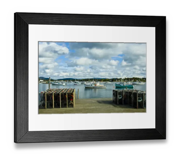 Framed Print : Lobstering and fishing port of Barnard Maine