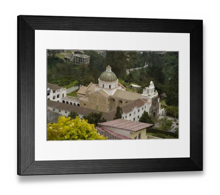 Framed Print : South America, Ecuador, Quito. Typical view from the outskirts of downtown Quito