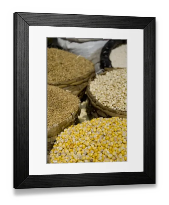 Framed Print : South America, Ecuador. Famous Otavalo Market which dates back to pre-Inca times