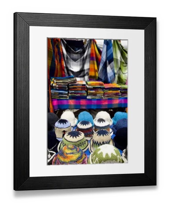 Framed Print : South America, Ecuador. Famous Otavalo Market which dates back to pre-Inca times
