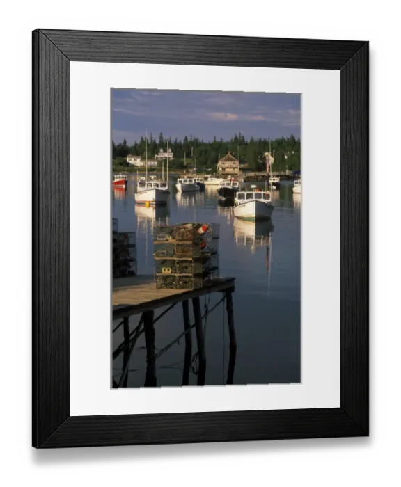 Framed Print : 07. N.A. USA, Maine, Bass Harbor. Lobster boats and traps Framed Print : 07. N.A. USA, Maine, Bass Harbor. Lobster boats and traps