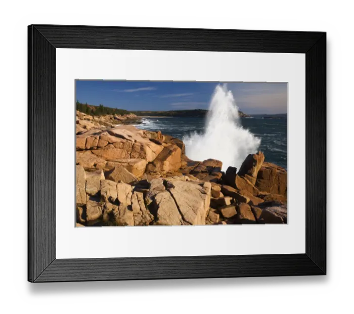Framed Print : USA; Maine; Acadia National Park; Waves along the coastline Framed Print : USA; Maine; Acadia National Park; Waves along the coastline
