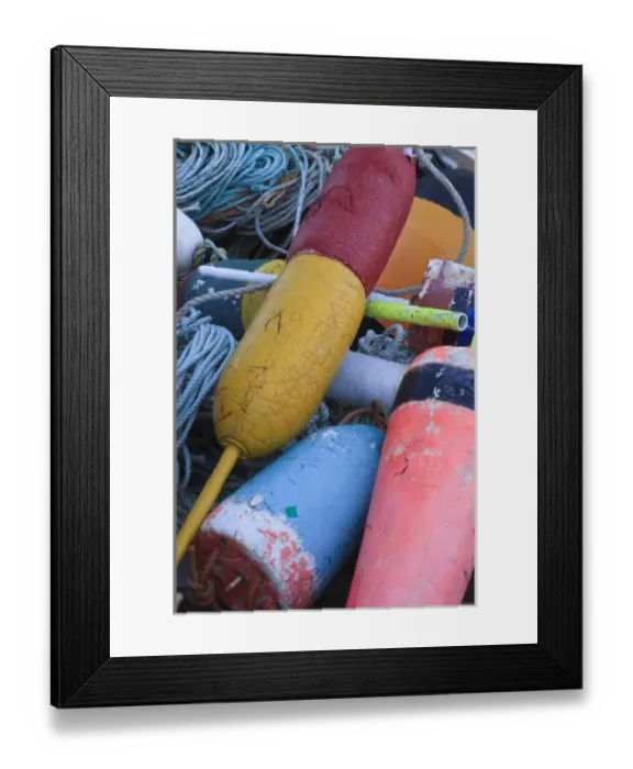 Framed Print : North America, USA, Maine. Colorful lobster bouys Framed Print : North America, USA, Maine. Colorful lobster bouys