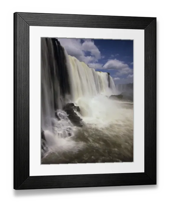 Framed Print : South America, Brazil, Igwazu Falls. Igwacu Falls drops gloriously in to the river below