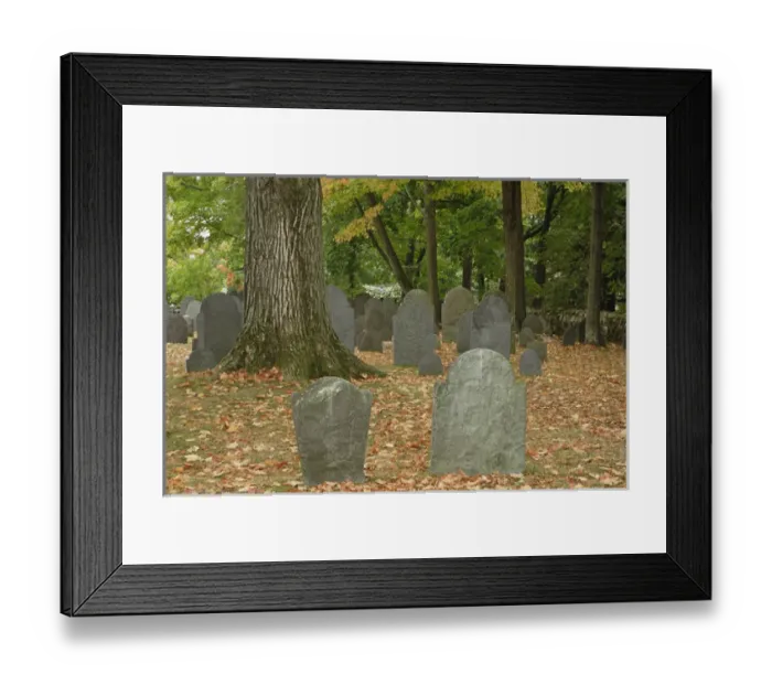 Framed Print : Tombstones, South Burying Place, Concord, Massachusetts Framed Print : Tombstones, South Burying Place, Concord, Massachusetts