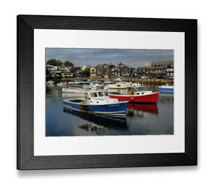 Framed Print : Boats at Rockport harbor, Rockport, Massachusetts Framed Print : Boats at Rockport harbor, Rockport, Massachusetts