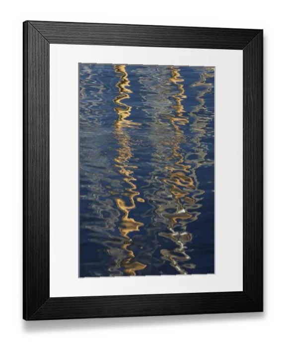 Framed Print : Abstract reflection on water, Rockport, Massachusetts Framed Print : Abstract reflection on water, Rockport, Massachusetts