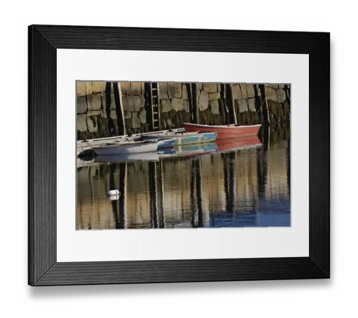 Framed Print : Boat in harbor, Cape Ann, Rockport, Massachusetts