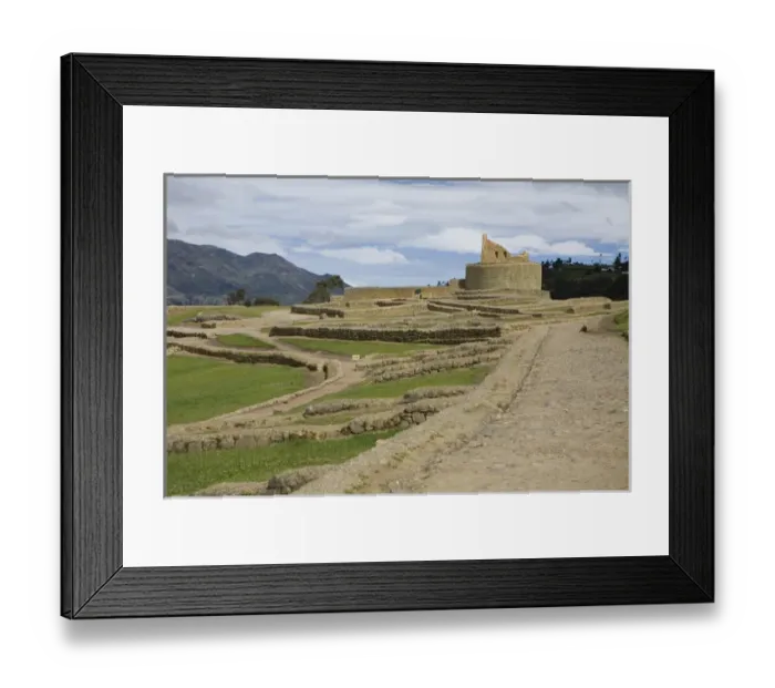 Framed Print : South America, Ecuador. Ingapirca, Temple of the Sun, also known as The Castle (El Castillo)