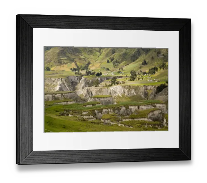 Framed Print : South America, Ecuador, eroded canyons near Zumbahua Framed Print : South America, Ecuador, eroded canyons near Zumbahua
