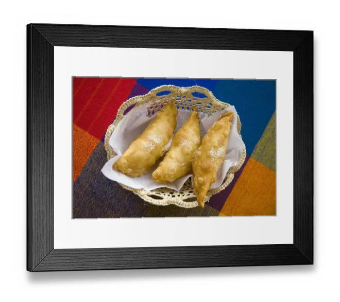 Framed Print : Empanada, traditional food, Cuenca, Ecuador, South America Framed Print : Empanada, traditional food, Cuenca, Ecuador, South America
