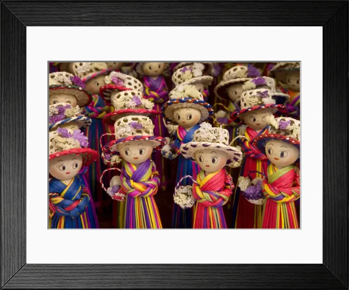 Framed Print : Dolls made of toquilla straw, Cuenca, Ecuador, South America Framed Print : Dolls made of toquilla straw, Cuenca, Ecuador, South America
