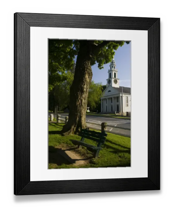 Framed Print : The town common in Grafton, Massachusetts