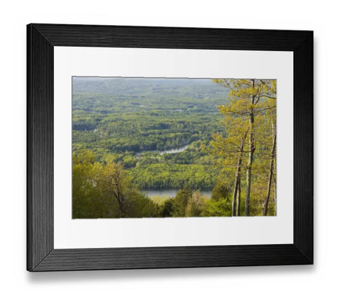Framed Print : View from Mount Wachusett in Mount Wachusett State Park. Massachusetts