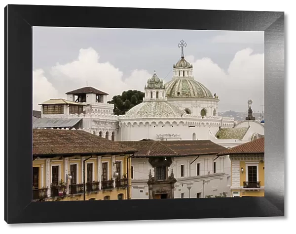 South America, Ecuador, Pichincha province, Quito. View of La Compania cathedral