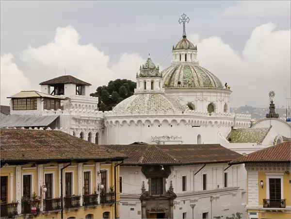 South America, Ecuador, Pichincha province, Quito. View of La Compania cathedral