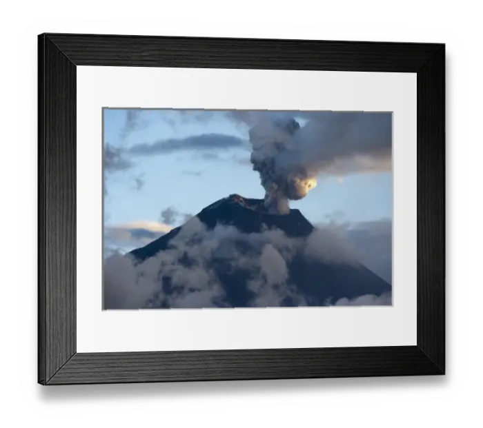 Framed Print : South America, Ecuador, Province Tungurahua, active volcano Tungurahua