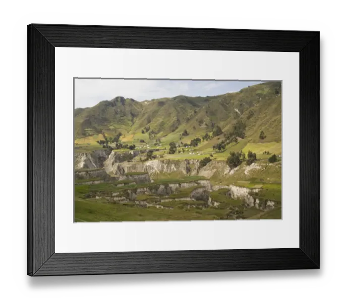 Framed Print : South America, Ecuador, eroded canyons near Zumbahua Framed Print : South America, Ecuador, eroded canyons near Zumbahua