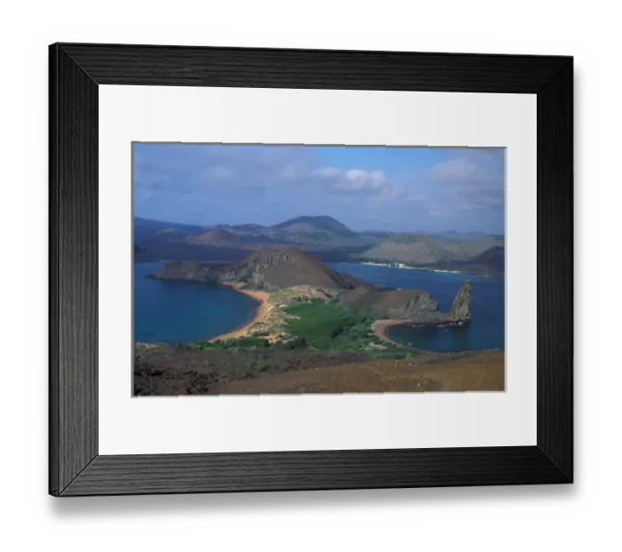 Framed Print : South America, Ecuador, Galapagos Islands, Bartolome Island. View from summit