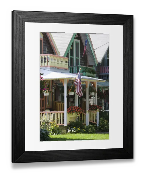 Framed Print : USA-MASSACHUSETTS-Marthas Vineyard-Oak Bluffs: Historic Camp Meeting Grounds Framed Print : USA-MASSACHUSETTS-Marthas Vineyard-Oak Bluffs: Historic Camp Meeting Grounds
