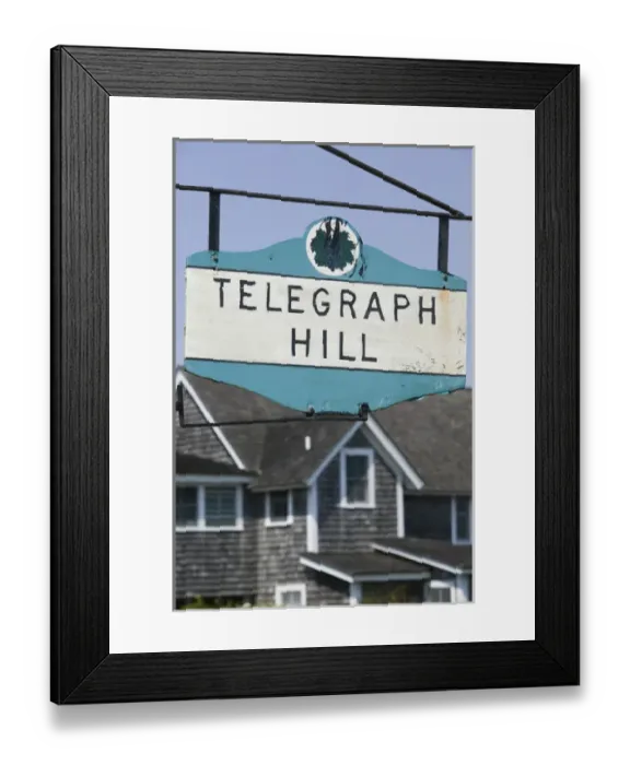 Framed Print : USA-MASSACHUSETTS-Marthas Vineyard-East Chop: Telegraph Hill Sign Framed Print : USA-MASSACHUSETTS-Marthas Vineyard-East Chop: Telegraph Hill Sign