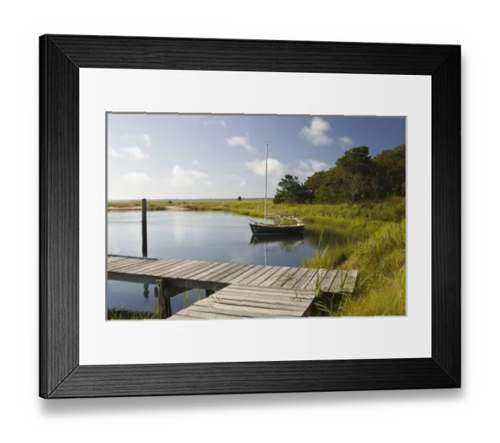 Framed Print : USA-MASSACHUSETTS-Marthas Vineyard: Oak Bluffs- Small Sailboat on Sengekontacket Framed Print : USA-MASSACHUSETTS-Marthas Vineyard: Oak Bluffs- Small Sailboat on Sengekontacket