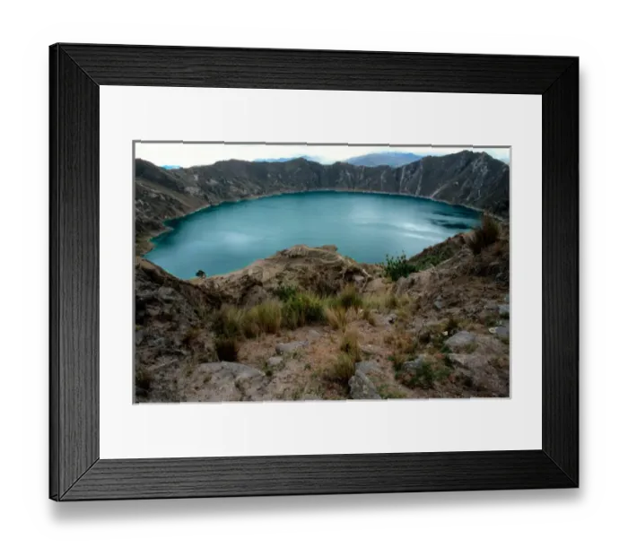 Framed Print : Laguna Quilotoa, Ecuador Framed Print : Laguna Quilotoa, Ecuador
