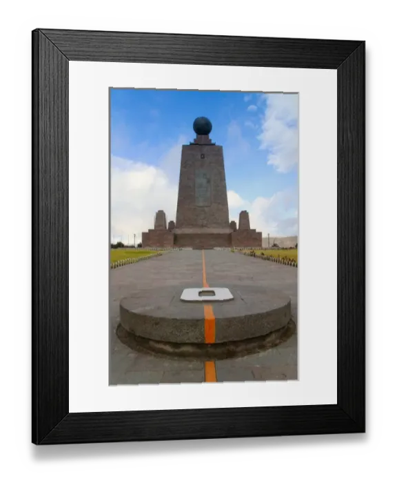 Framed Print : La Mita del Mundo monument (Middle of the World) marking the location of 0 degree latitude Framed Print : La Mita del Mundo monument (Middle of the World) marking the location of 0 degree latitude
