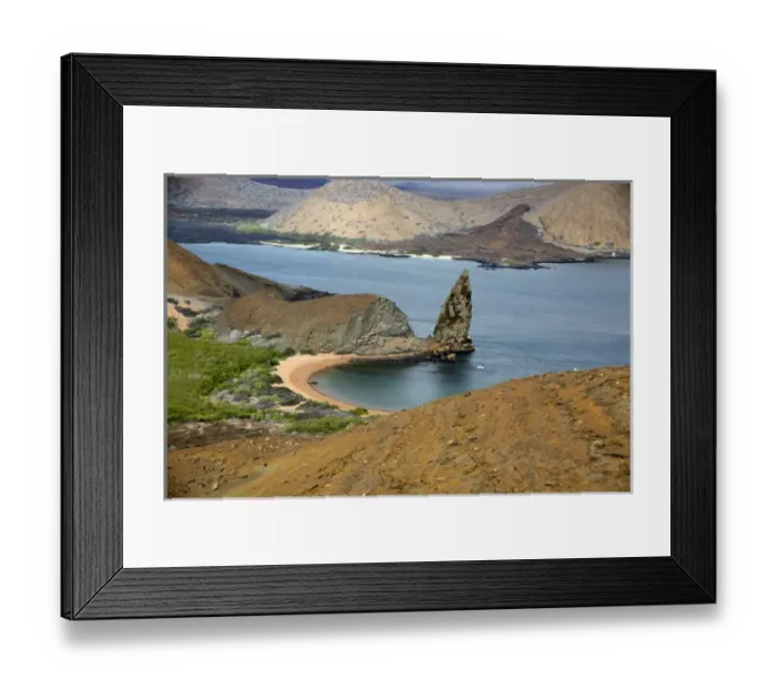 Framed Print : South America, Ecuador, Galapagos Islands. Pinnacle Rock of Bartholomew Island