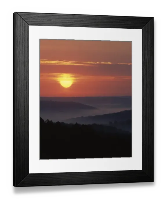Framed Print : USA, Missouri, Ozark National Scenic Riverways, Sunrise over the Current River Valley Framed Print : USA, Missouri, Ozark National Scenic Riverways, Sunrise over the Current River Valley