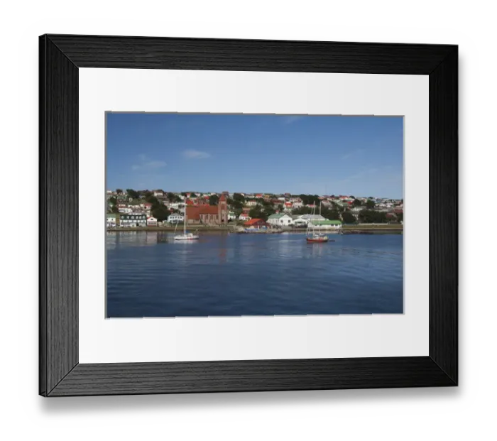 Framed Print : Falkland Island, Stanley (aka Port Stanley). Port area of Stanley