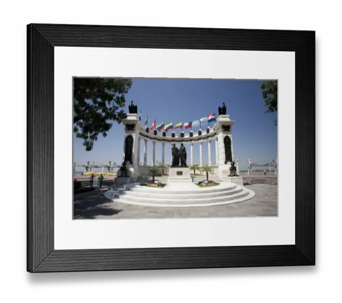 Framed Print : South America, Ecuador, Guayaquil. La Rotonda monument depicts a meeting between Simon Bolivar Framed Print : South America, Ecuador, Guayaquil. La Rotonda monument depicts a meeting between Simon Bolivar