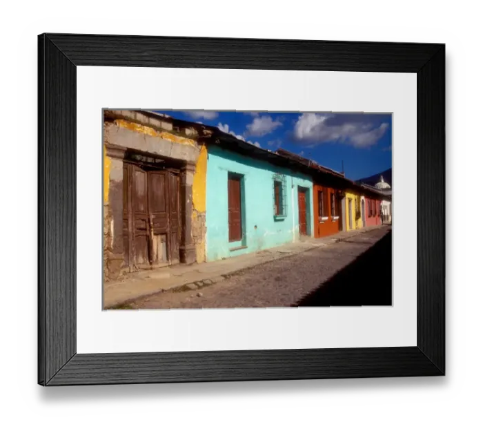Framed Print : Guatemala: Antigua, colorful building facades July Framed Print : Guatemala: Antigua, colorful building facades July