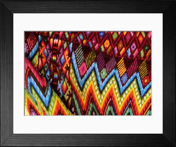 Framed Print : Guatemala, Chichicastenango, Painterly effect close-up of colorful fabric. Credit as Framed Print : Guatemala, Chichicastenango, Painterly effect close-up of colorful fabric. Credit as