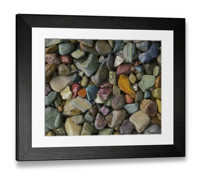 Framed Print : USA, Montana, Glacier National Park, Stones along St. Mary Lake Framed Print : USA, Montana, Glacier National Park, Stones along St. Mary Lake