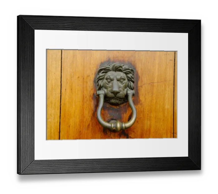 Framed Print : Central America, Guatemala, Antigua. UNESCO World Heritage Site. Lion door knocker Framed Print : Central America, Guatemala, Antigua. UNESCO World Heritage Site. Lion door knocker